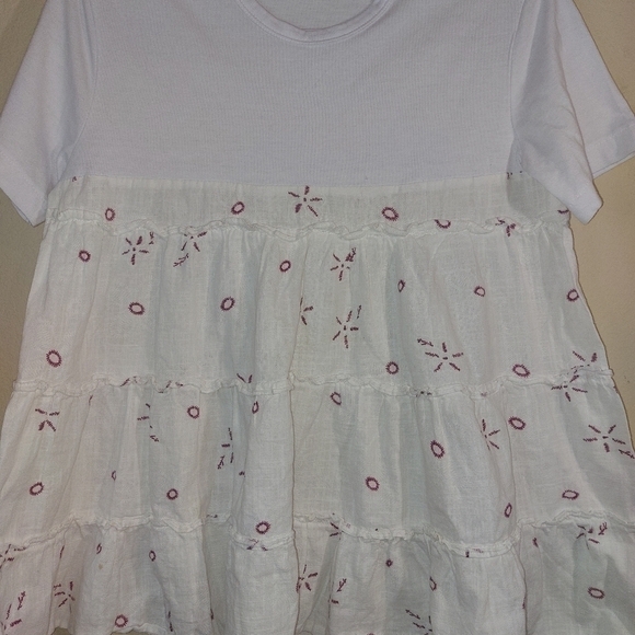 zara LADIES SHORT SLEEVE EMBROIDERED TOP- S - Picture 6 of 6